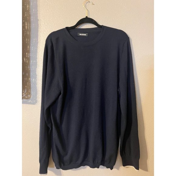 Naadam 100% Cashmere Sweater XL Navy Blue Crewneck Pullover $300 - Picture 7 of 10